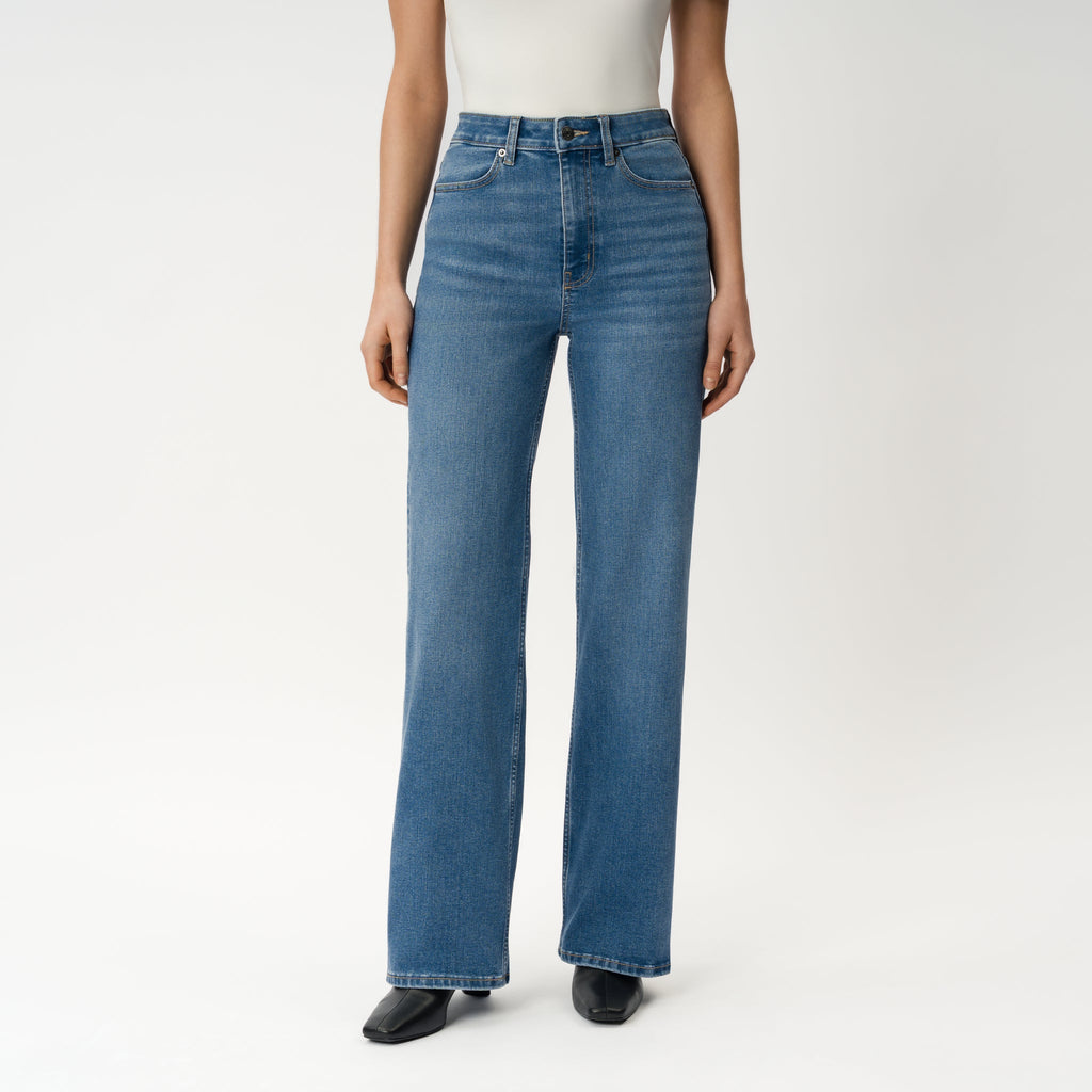 Luna | Vaqueros Wide Leg Elásticos Talle Alto