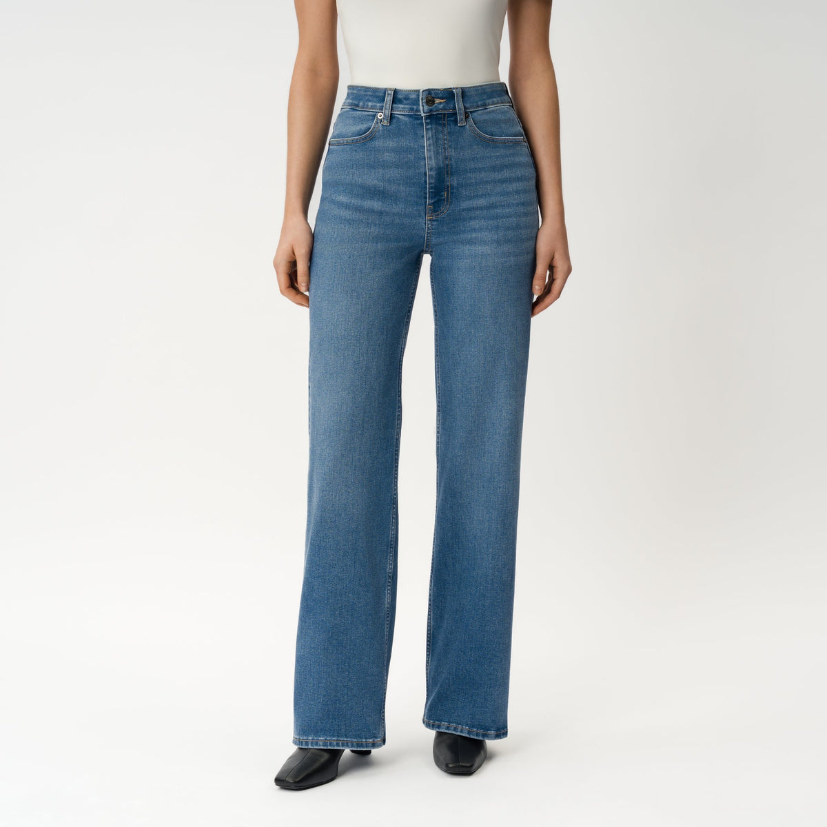 Luna | Vaqueros Wide Leg Elásticos Talle Alto