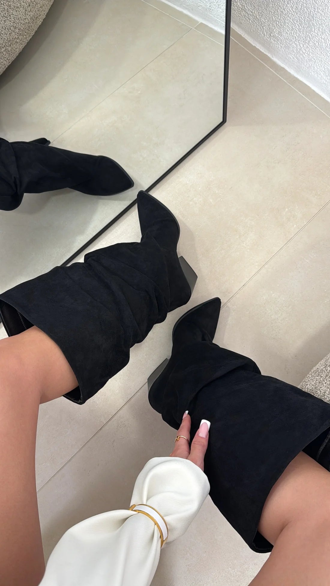 Juliette | Botas camperas de efecto ante