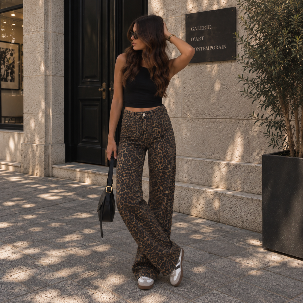 Vivienne | Vaqueros Leopardo Wide Leg