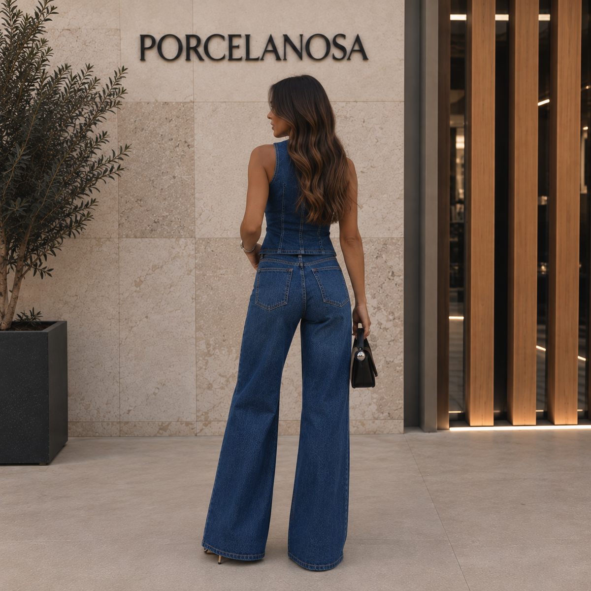 Set Violette | Chaleco & Pantalón Vaquero Wide Leg