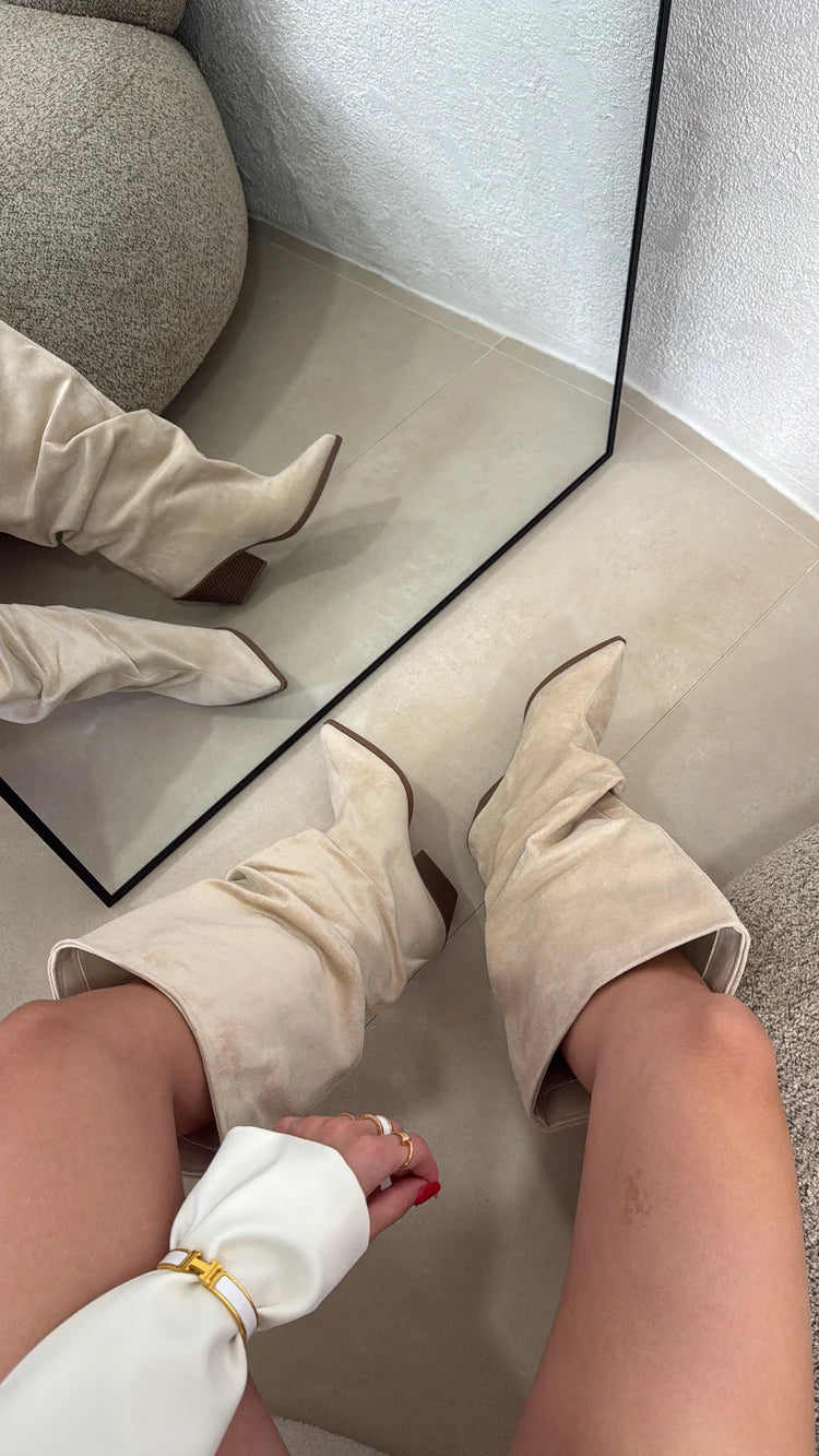 Juliette | Botas camperas de efecto ante