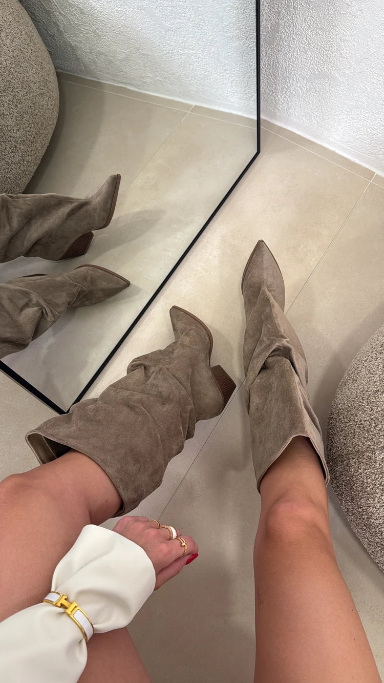 Juliette | Botas camperas de efecto ante
