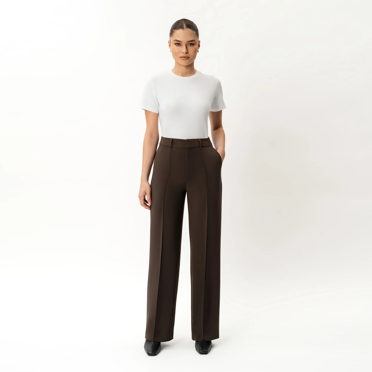 Candela | Pantalones de Vestir Marron
