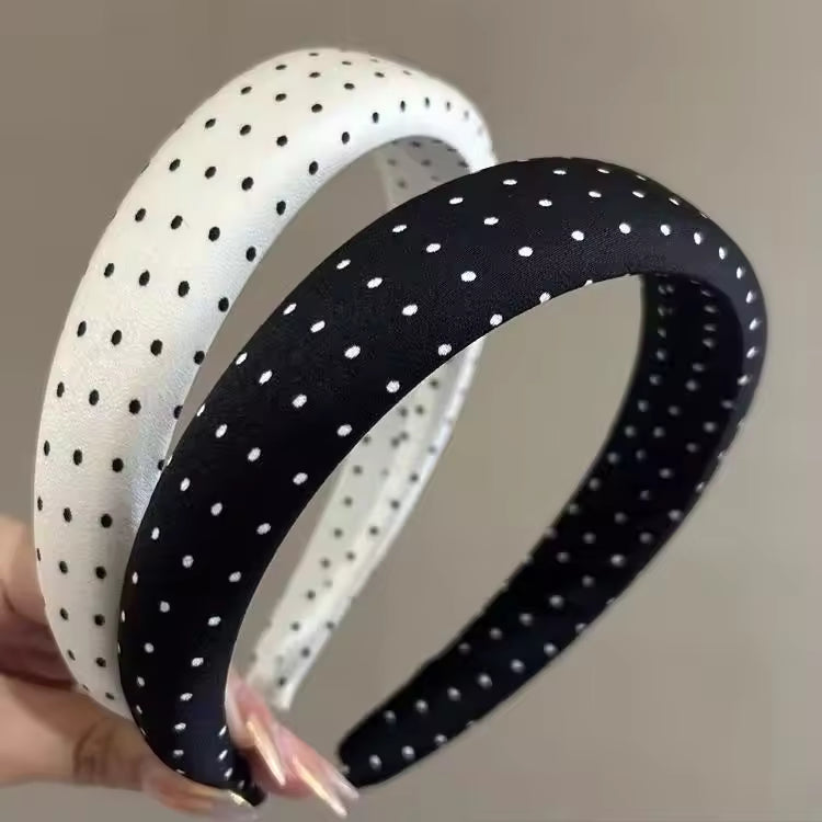 Clara | Diadema de satén con lunares